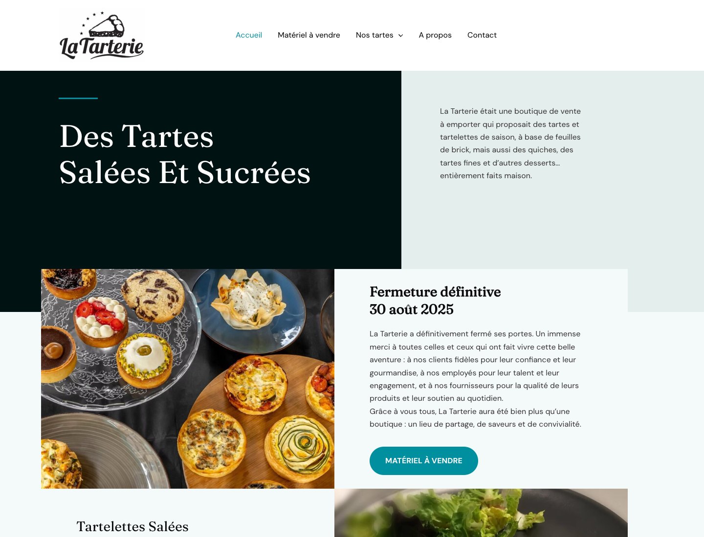 Capture du site La Tarterie